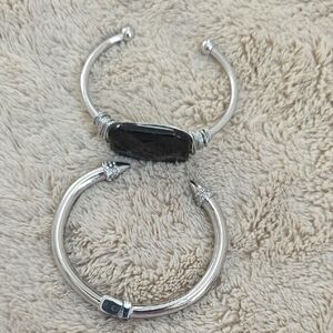 Elegant Silver and Black Women's Bracelet